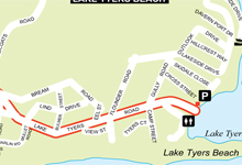 Lake Tyers Beach Township Map
