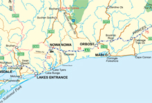 Lakes Entrance Regional Map